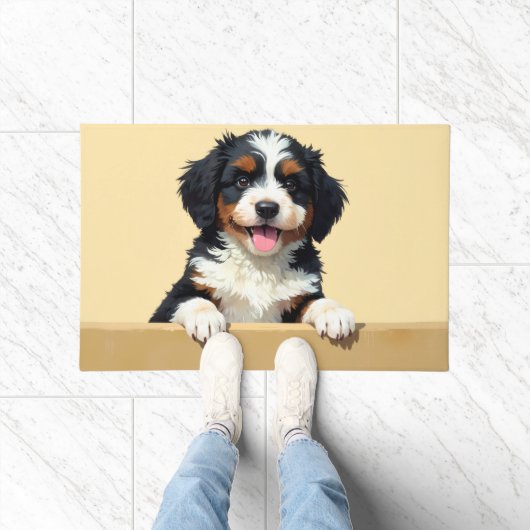 Bernedoodle Dog Doormat Art Deurmat (Binnen)