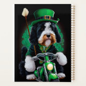 Bernedoodle Dog fiets St. Patrick's Day Planner (Achterkant)