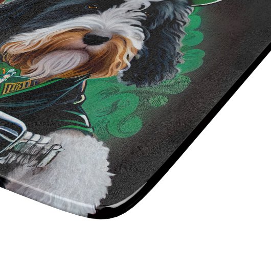 Bernedoodle Dog fiets St. Patrick's Day Snijplank (Hoek)