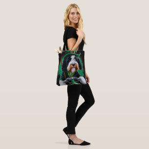 Bernedoodle Dog fiets St. Patrick's Day Tote Bag
