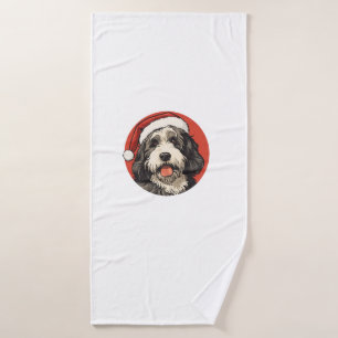 Bernedoodle Dog Xmas Doodle Dood Schattige Christm Badhanddoek
