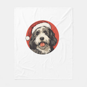 Bernedoodle Dog Xmas Doodle Dood Schattige Christm Fleece Deken