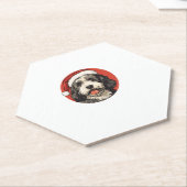 Bernedoodle Dog Xmas Doodle Dood Schattige Christm Kartonnen Onderzetters (Schuin)