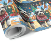 Bernedoodle Dogs Christmas Snow Holiday Cadeaupapier (Rol Hoek)