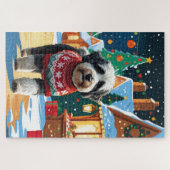 Bernedoodle Dogs Christmas Snow Holiday Legpuzzel (Horizontaal)