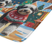 Bernedoodle Dogs Christmas Snow Holiday Snijplank (Hoek)