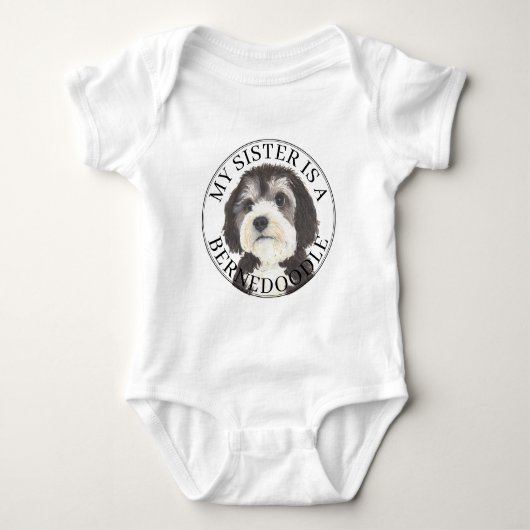 Bernedoodle grote zus romper (Voorkant)