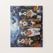 Bernedoodle Halloween Griezelen Legpuzzel (Verticaal)