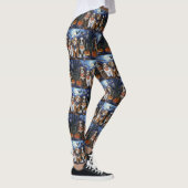 Bernedoodle Halloween Griezelig Leggings (Rechts)