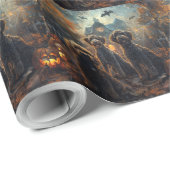 Bernedoodle Halloween Nacht Doggy Delight Cadeaupapier (Rol Hoek)