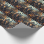 Bernedoodle Halloween Nacht Doggy Delight Cadeaupapier (Hoek)