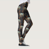 Bernedoodle Halloween Nacht Doggy Delight Leggings (Rechts)