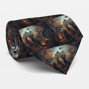 Bernedoodle Halloween Nacht Hond Delight Stropdas