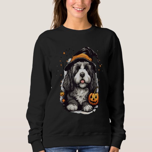 Bernedoodle Halloween Schattige en Spooky Doodle D Trui (Voorkant)