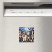 Bernedoodle Halloween Spokenkelig Magneet (Insitu (Vaatwasser))