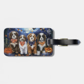 Bernedoodle Halloween Spooky Bagagelabel (Achterkant horizontaal)