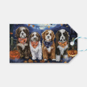 Bernedoodle Halloween Spooky Cadeaulabel (Voorkant (Horizontaal))