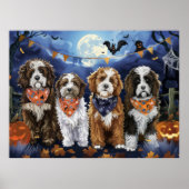 Bernedoodle Halloween Spooky Poster (Voorkant)
