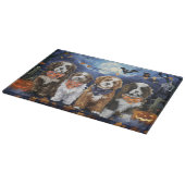 Bernedoodle Halloween Spooky Snijplank (Hoek)