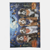 Bernedoodle Halloween Spooky Theedoek (Verticaal)