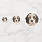 Bernedoodle Hond 3D geïnspireerd Confetti (Achterkanten)