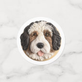 Bernedoodle Hond 3D geïnspireerd Confetti (Kleine voorkant)