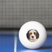 Bernedoodle Hond 3D geïnspireerd Pingpongbal (Net)