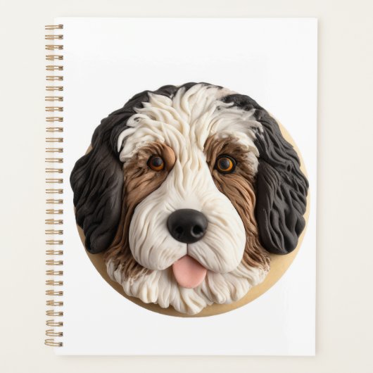 Bernedoodle Hond 3D geïnspireerd Planner (Voorkant)
