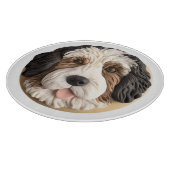 Bernedoodle Hond 3D geïnspireerd Snijplank (Hoek)