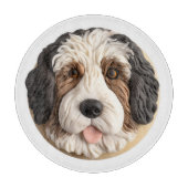 Bernedoodle Hond 3D geïnspireerd Snijplank (Voorkant)