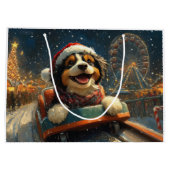 Bernedoodle Hond Achterbaan Kerst Groot Cadeauzakje (Achterkant)