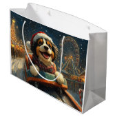 Bernedoodle Hond Achterbaan Kerst Groot Cadeauzakje (Achterkant Gekanteld)