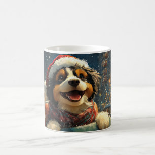 Bernedoodle Hond Achterbaan Kerst  Koffiemok