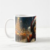 Bernedoodle Hond Achterbaan Kerst  Koffiemok (Links)