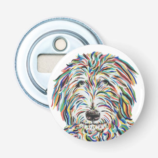 Bernedoodle Hond flesopener Button Flesopener