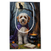 Bernedoodle Hond grillig Halloween schilderij Medium Cadeauzakje (Voorkant)