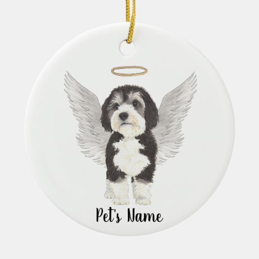 Bernedoodle-hond-herdenking-sympathie  keramisch ornament (Voorkant)