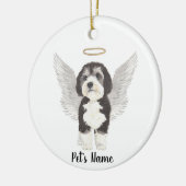 Bernedoodle-hond Herdenkings Sympathie  Keramisch Ornament (Links)