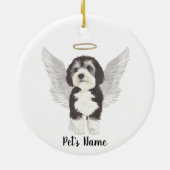 Bernedoodle-hond Herdenkings Sympathie  Keramisch Ornament (Achterkant)