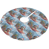 Bernedoodle Hond in Sledge Laat het Sneeuw Kerstmi Kerstboom Rok (Gekanteld)