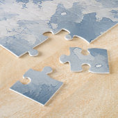 Bernedoodle Hond in Sledge Laat het Sneeuw Kerstmi Legpuzzel (Zijkant)