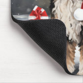 Bernedoodle Hond in Sneeuw Kerstmis Muismat (Hoek)