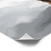 Bernedoodle Hond in Sneeuw Kerstmis Perfect Poster (Hoek)