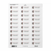 Bernedoodle hond kerst retouradres           etiket (Full Sheet)