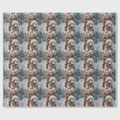 Bernedoodle Hond Rijden Motorfiets Kerstmis Cadeaupapier (Vlak)