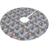 Bernedoodle Hond Rijden Motorfiets Kerstmis Kerstboom Rok (Gekanteld)