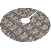 Bernedoodle Hond Rijden Motorfiets Kerstmis Kerstboom Rok (Gekanteld)