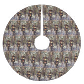 Bernedoodle Hond Rijden Motorfiets Kerstmis Kerstboom Rok (Voorkant)