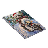 Bernedoodle Hond Rijden Motorfiets Kerstmis Notitieboek (Rechterzijde)