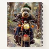 Bernedoodle Hond Rijden Motorfiets Kerstmis Notitieboek (Achterkant)